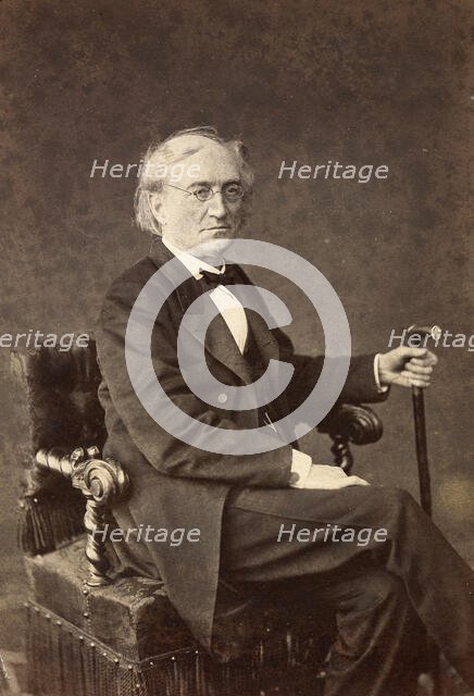 Portrait of the poet Fyodor Ivanovich Tyutchev (1803-1873), 1867. Creator: Levitsky, Sergei Lvovich (1819-1898).