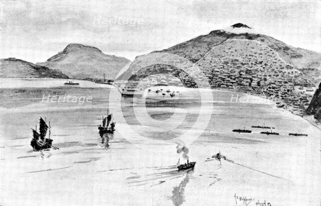 The Chinese Question: view of the harbour at Port Arthur, 1898.  Creator: Unknown.