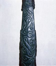 Celtic bronze & iron sword scabbard, North Italy, late 4th century BC. Artist: Unknown