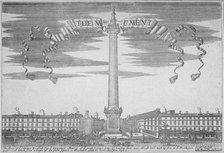 The Monument, City of London, 1700. Artist: Anon