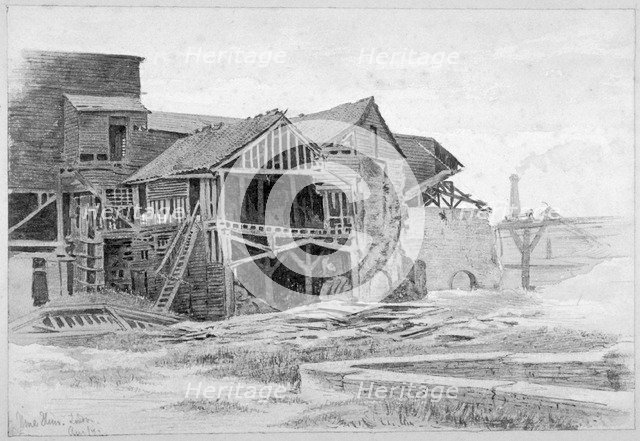 View of the old lime works, Nine Elms, Battersea, London, 1875.                                      Artist: Philip Howard