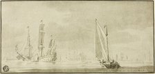 Galleons and Sailboats, n.d. Creator: Willem van de Velde the Younger.
