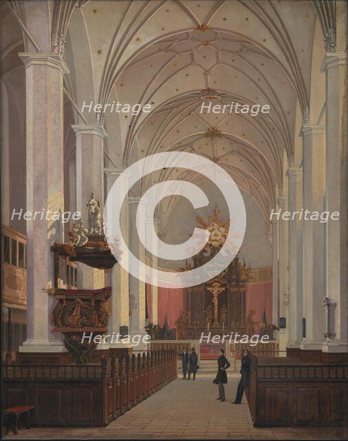 The interior of Trinity Church, 1838. Creator: Christian Olavius Zeuthen.