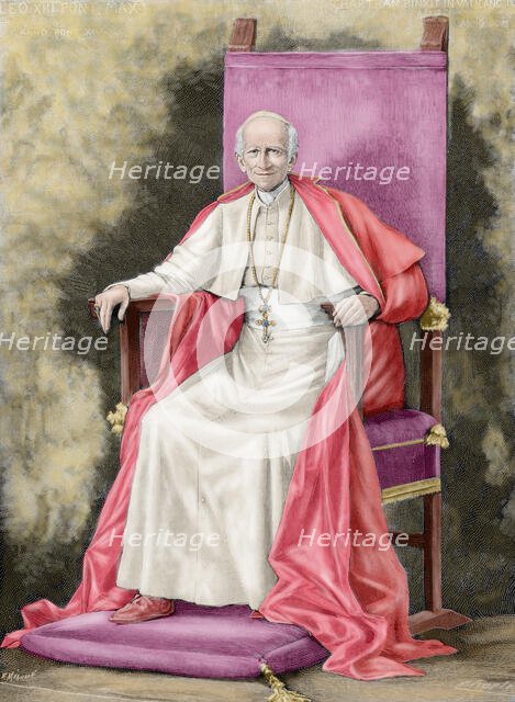 Pope Leo XIII, 1892. Creator: F Meaulle.