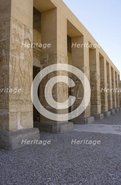Façade, Temple of Seti I, Abydos, Egypt, 19th Dynasty, New Kingdom. Creator: LTL.