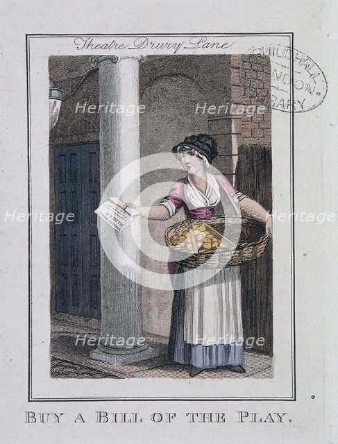 'A Bill of the Play', Cries of London, 1804. Artist: Anon