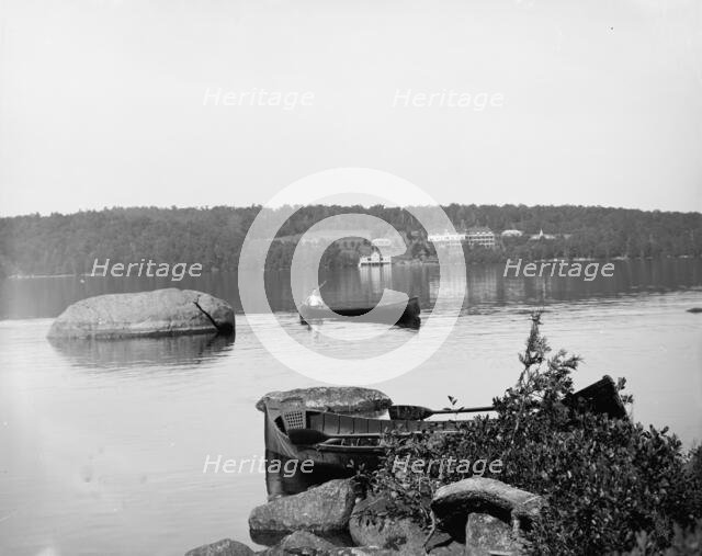 The Wawbeek Inn from Barts' Bartlett's? Island, Upper Saranac Lake, Adirondack Mts., NY., c1900-1910 Creator: Unknown.