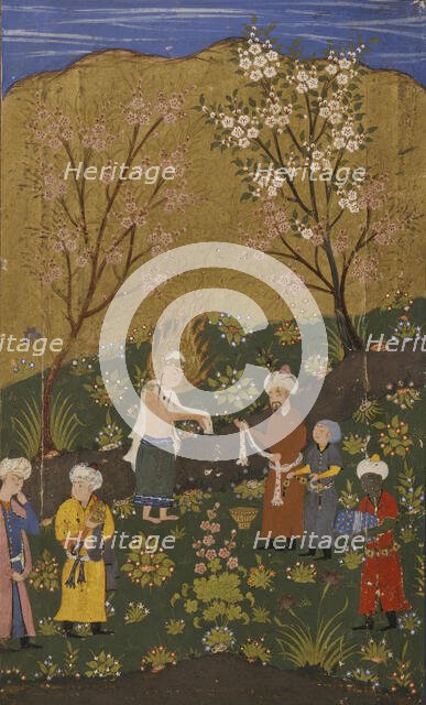 Yusuf, After His Ordeal in the Pit; Page from the Manuscript of Yusuf and Zulaykha of Jami, c1560. Creator: Unknown.