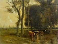 Landscape with Cattle, c1872. Creator: Archibald David Reid.