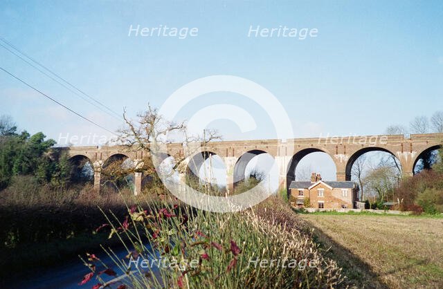 Hurstebourne Viaduct, Hurstbourne Priors, Basingstoke and Deane, Hampshire, 1998. Creator: Martin Robertson.