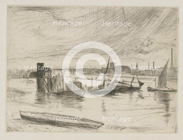 Battersea Dawn (Cadogan Pier), 1863. Creator: James Abbott McNeill Whistler.