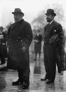Hill, James Jerome, President, Great Northern Railway - Left, with Louis W. Hill, 1912. Creator: Harris & Ewing.