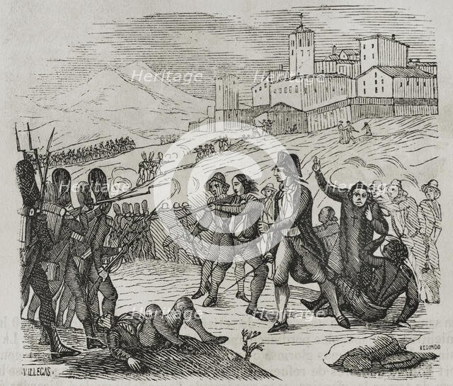 Defense of Camprodón by the citizens, 1793, (1851).  Creator: Unknown.