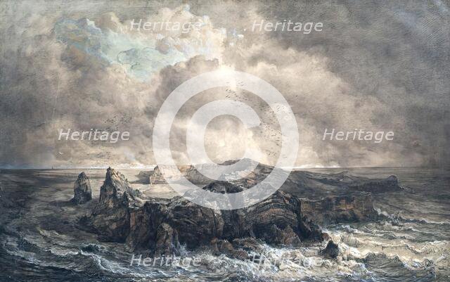 The island of St. Paul in the Indian Ocean, undated. (c1850s) Creator: Joseph Selleny.