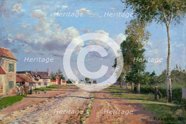 Route de Versailles, Rocquencourt, 1871. Artist: Pissarro, Camille (1830-1903)