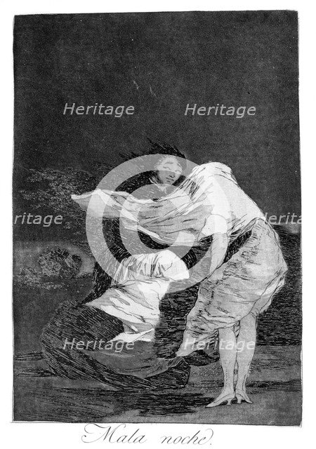 'A bad night', 1799. Artist: Francisco Goya