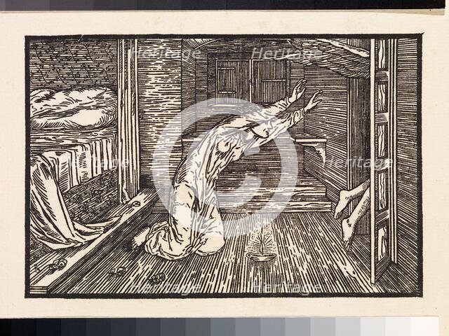 Cupid and Psyche - Psyche is abandoned by Cupid, 1880. Creator: Elizabeth Burden.