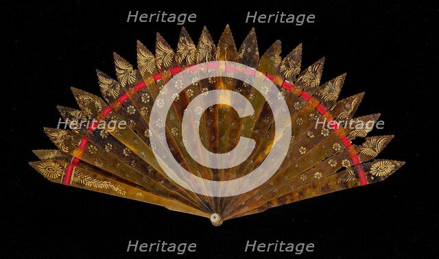 Brisé fan, probably British, 1820-29. Creator: Unknown.