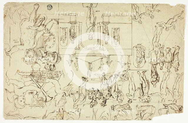 Copies after Illustrations of Statues and Paintings (recto), n.d. Creator: Unknown.