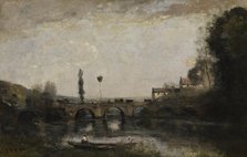 Landscape with Bridge, c1865-1870. Creator: Jean-Baptiste-Camille Corot.