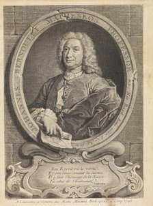 Portrait of the mathematician Johann Bernoulli (1667-1748), 1742. Creator: Anonymous.