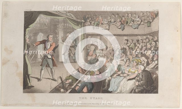 The Stage. George Primrose as "Horatio," from "The Vicar of Wakefield", May 1, 1817., May 1, 1817. Creator: Thomas Rowlandson.