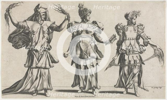 The Three Fates, Costume Designs, c. 1534. Creator: Pierre Milan (French).