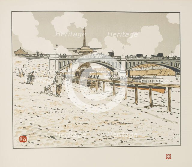 From Thirty-Six Views of the Eiffel Tower, 1902. Creator: Rivière, Henri (1864-1951).