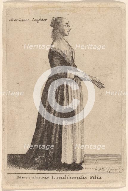 Mercatoris Londinensis Filia, 1643. Creator: Wenceslaus Hollar.