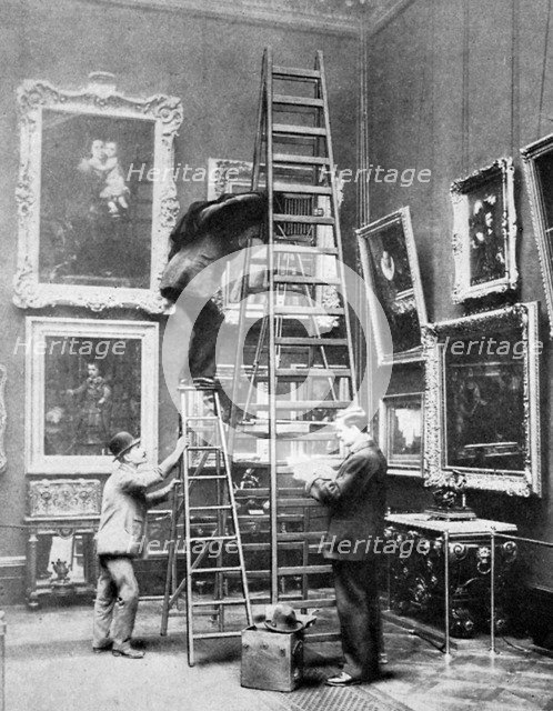 Photographing at the Wallace Collection, London, 1908-1909. Artist: Unknown
