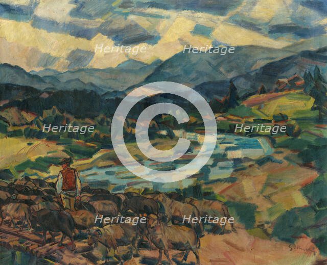 To the Pasture, around 1938. Creator: Gustav Mally.