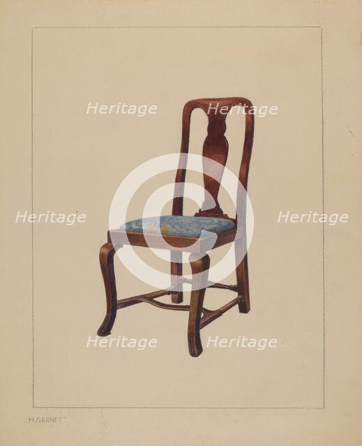 Side Chair, 1937. Creator: Henry Granet.