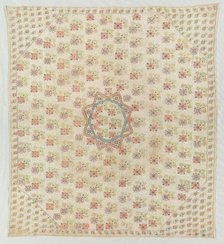 Embroidered Square, 19th century. Creator: Unknown.