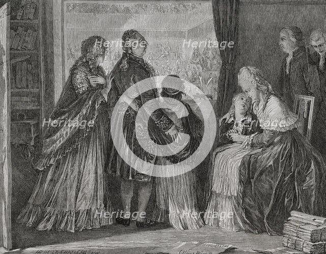 French Revolution: Assault on the Tuileries Palace on 10 August 1792 (1876).  Creators: Theodor Meyer-Heine, Hippolyte de la Charlerie.