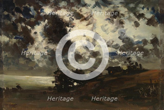 Moonlight, study, 1878. Creator: Fanny Churberg.