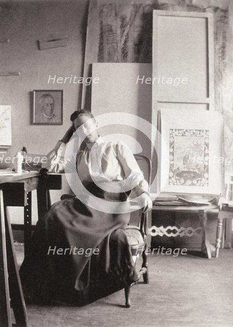 Portrait of Hilma af Klingt (1862-1944), c. 1900. Creator: Anonymous.