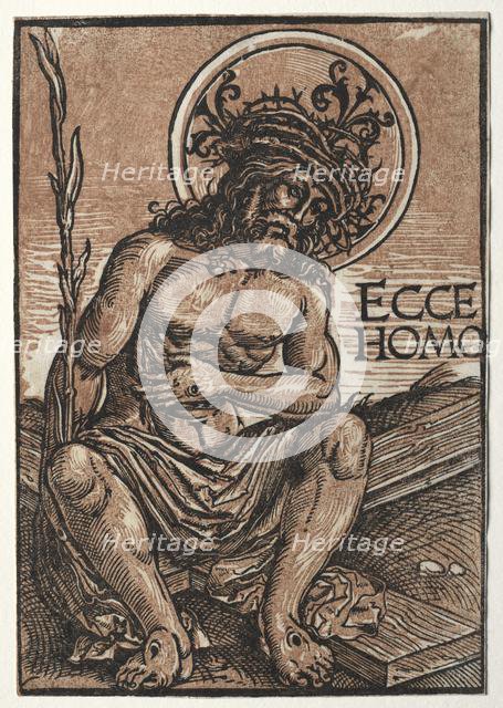 Man of Sorrows Seated on the Cross, c. 1522. Creator: Hans Weiditz (German, c. 1495-c. 1536).