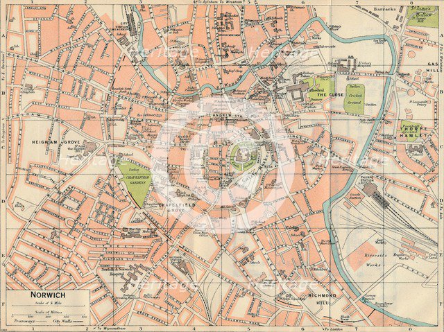'Norwich', c20th Century. Artist: John Bartholomew.
