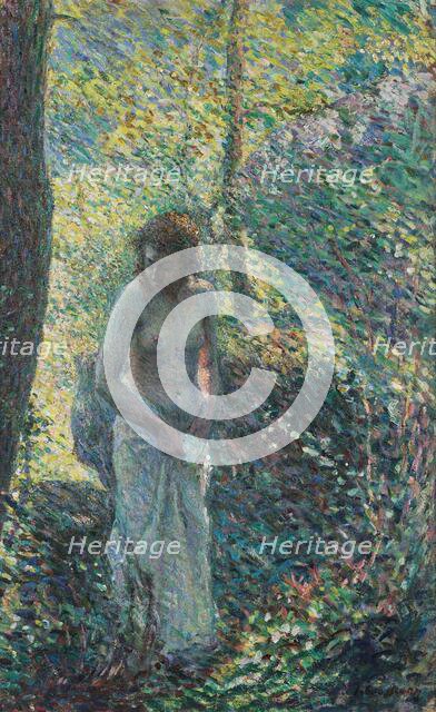 Young Girl in a Wood, 1897. Creator: Lebasque, Henri (1865-1937).