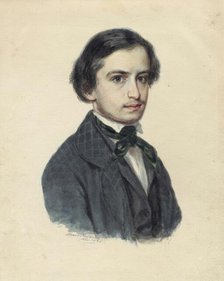 Portrait of Edvard Flygare, file. dr., 1829-52, son of Emilie Flygare-Carlén, 1848. Creator: Louis Meisener.