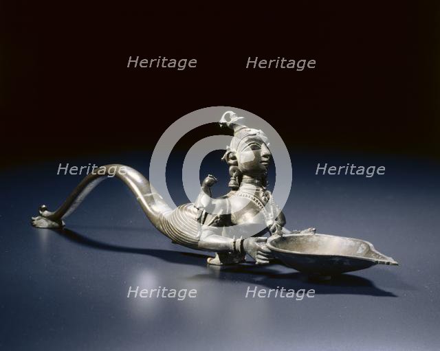 Votive Lamp (Deepa Lakshmi), 1700s-1800s. Creator: Unknown.