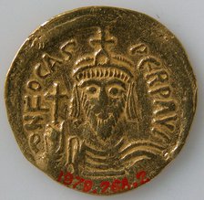 Solidus of Phocas ( r. 602-10), Byzantine, 7th century. Creator: Unknown.