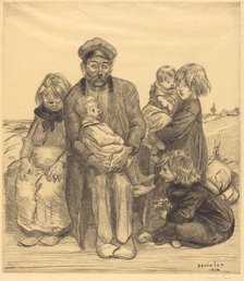 Poor People (Les pauvres gens), 1914. Creator: Theophile Alexandre Steinlen.