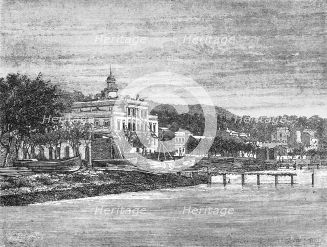 'The "Maltese Cross" Hotel, Spezia; The Gulf of Spezia', 1875. Creator: Unknown.