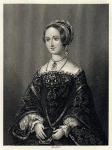 Marguerite de Navarre, Queen Consort of Henry II of Navarre, (1864).  Artist: John James Hinchcliff