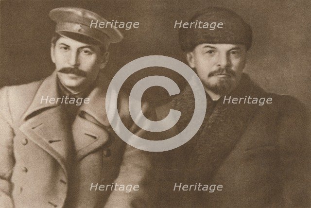 'Lenin and Stalin, March 1919', (1939). Creator: Unknown.