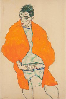 Standing Male Figure (Self-Portrait) , 1914. Creator: Schiele, Egon (1890-1918).