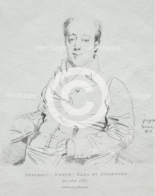 Frederic 5th Earl of Guilford, 1815. Creator: Jean-Auguste-Dominique Ingres (French, 1780-1867).