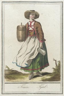 Costumes de Différents Pays, 'Femme du Tyrol', c1797. Creator: Jacques Grasset de Saint-Sauveur.
