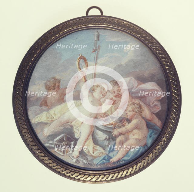 Cherub physicists, c1850. Creator: Ecole Francaise.